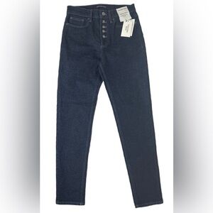 CALVIN KLEIN High-Rise Button Fly Skinny Jeans
